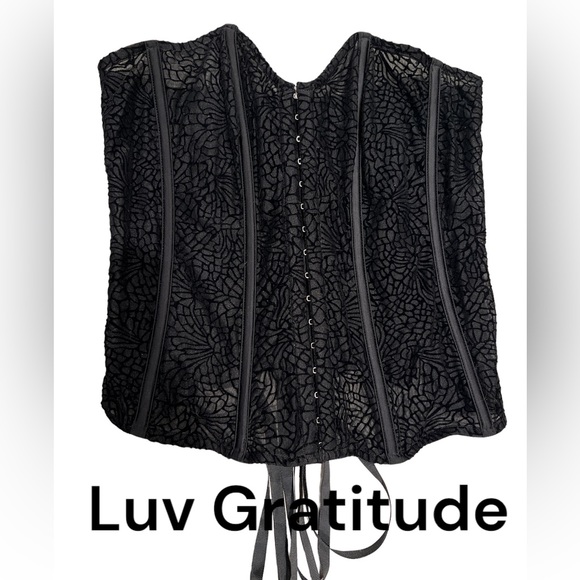 Bustier size medium black soft sexy ties - Picture 2 of 4